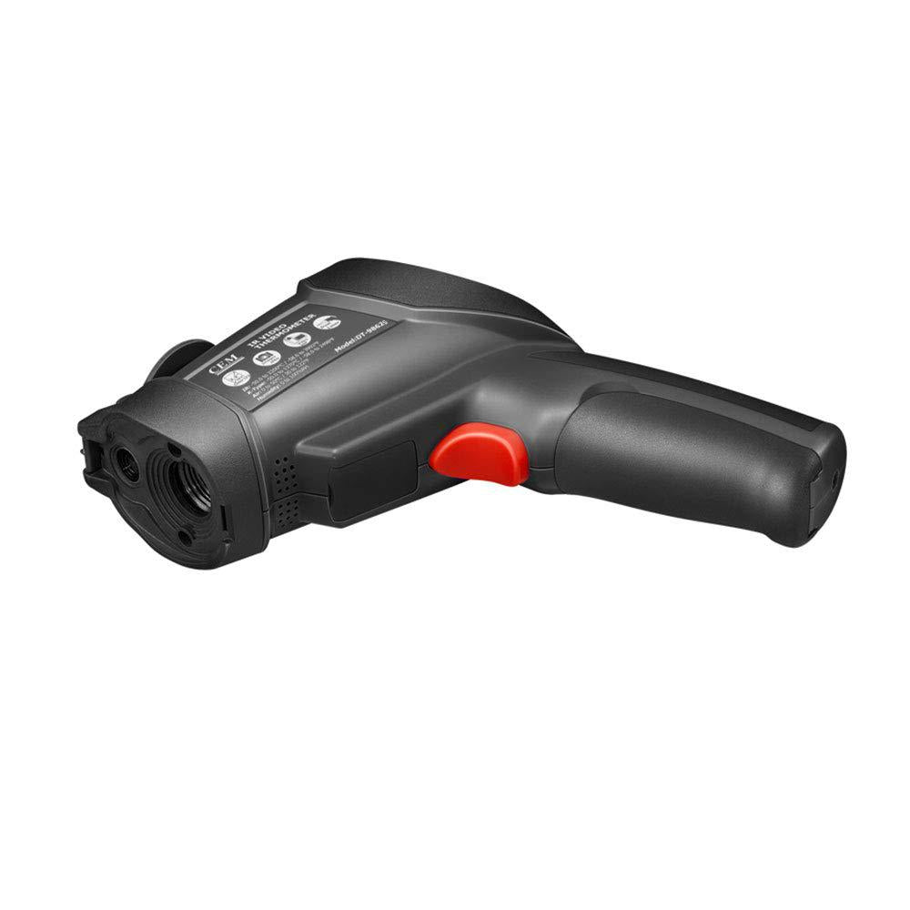CEM DT-9862S Professional Infrared Video Thermometer with Dual Laser, 640x480 Campiexls, 50:1, 50ºC to 2200ºC(-58ºF to 3992ºF), Type K Probe, Adjustable Emmissivity
