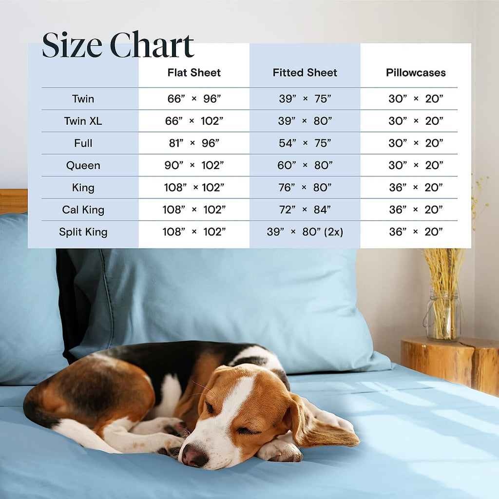 LuxClub 6 PC King Size Sheet Set Bamboo Sheets Deep Pockets 18" Eco Friendly Wrinkle Free Cooling Sheets Machine Washable Hotel Bedding Silky Soft - Sky King