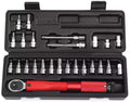 LFDHSF Screwdriver Set, Household Universal Hand Tools, 25Pcs Bicycle Bike Torque Wrench 1/4 Inch Torque Wrench Socket Set Kit 2-24Nm