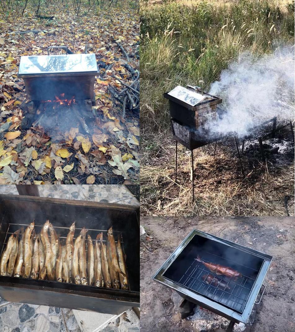 BBQ GRILL  - MEAT, FISH  STEEL,  PICNIC AT HOME