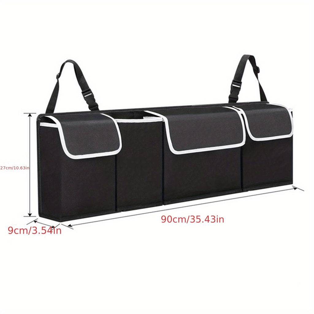 1pc High Capacity Car Boot Back Seat Trunk StoraBag Organizer Pocket Waterproof Oxford StoraBox Organizer Stowing Tidying Interior Accessories
