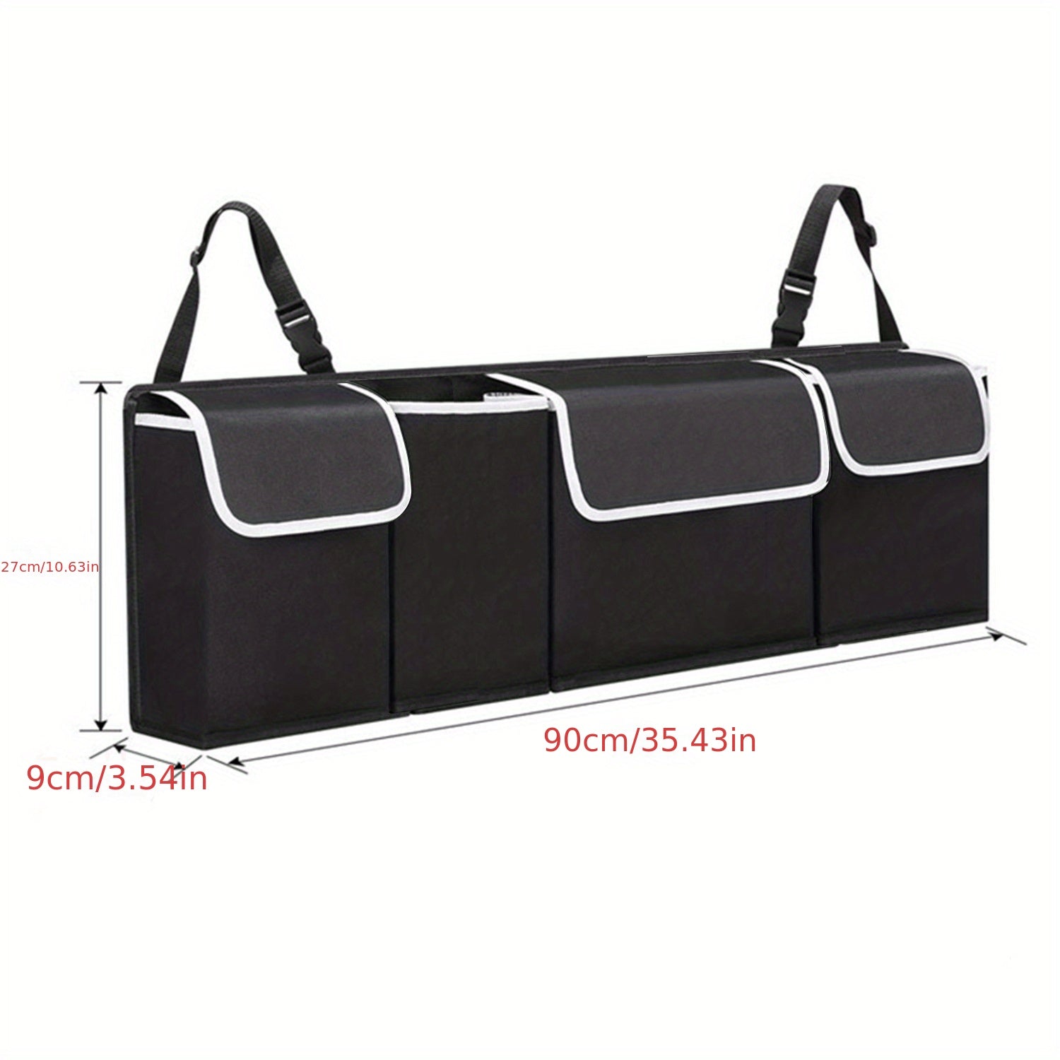 1pc High Capacity Car Boot Back Seat Trunk StoraBag Organizer Pocket Waterproof Oxford StoraBox Organizer Stowing Tidying Interior Accessories