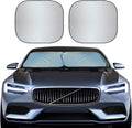 EcoNour 2-Piece Car Windshield Sun Shade, Sun Blocker for Car Windshield Reflects Heat and UV Rays, Foldable Automotive Interior Accessories for Sun Protection, Medium (28 in x 31 in)