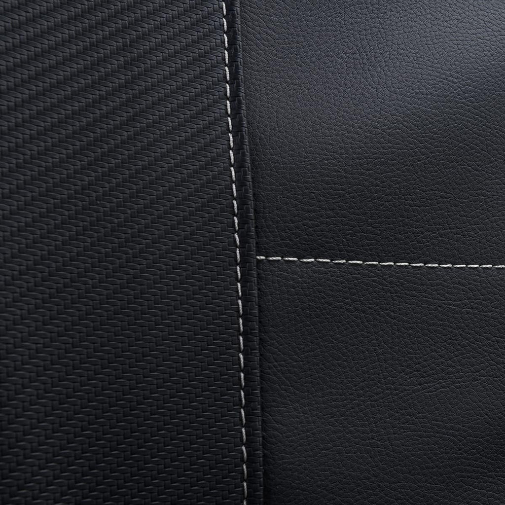 Flying Banner car seat Covers Protects Zebra Printing Faux Leather Carbon Fiber Front Pair Carbon Fibre