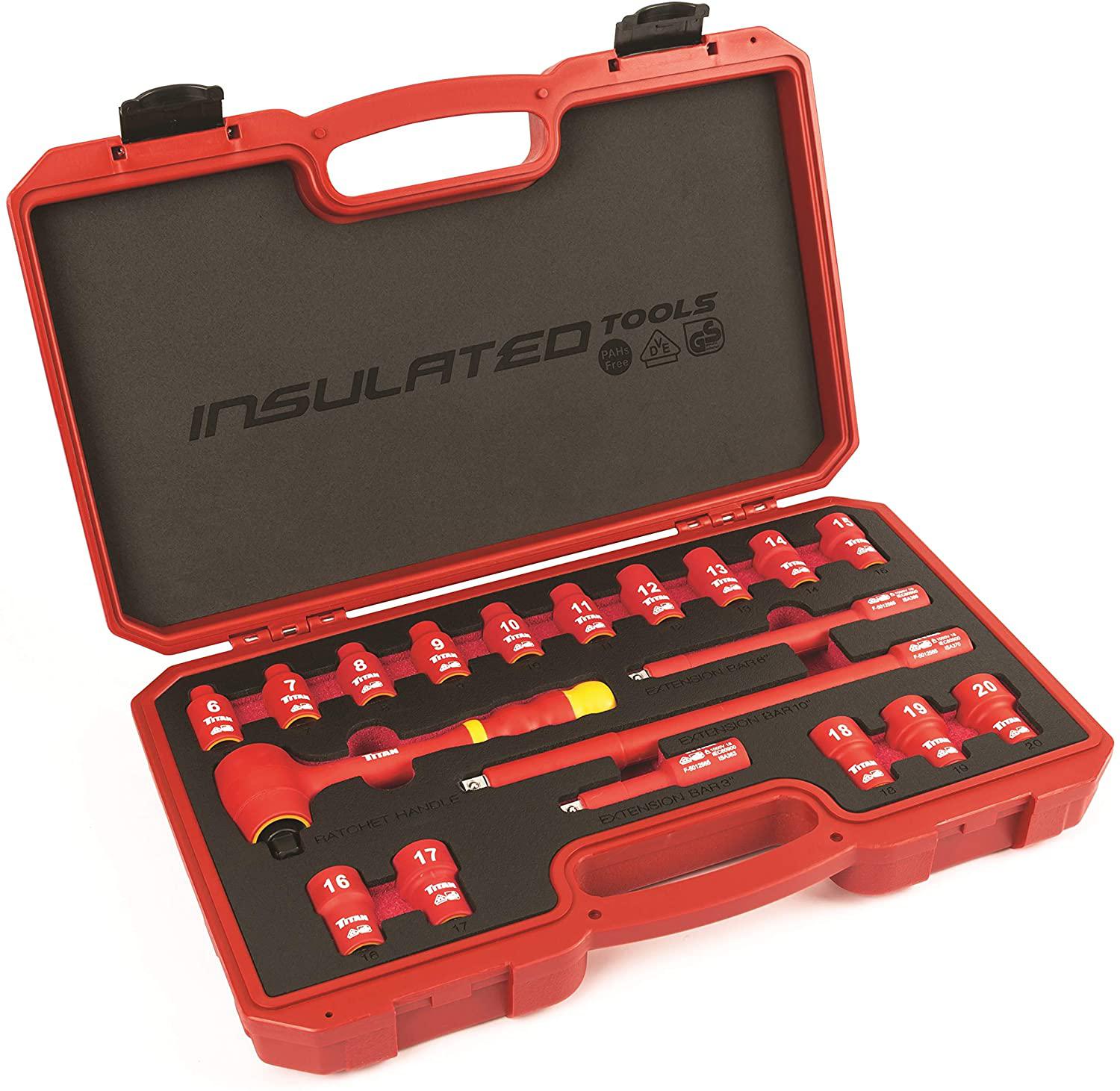 68100 19Piece 3/8" Drive VDE Insulated Socket Set