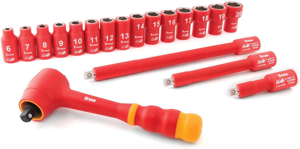 68100 19Piece 3/8" Drive VDE Insulated Socket Set