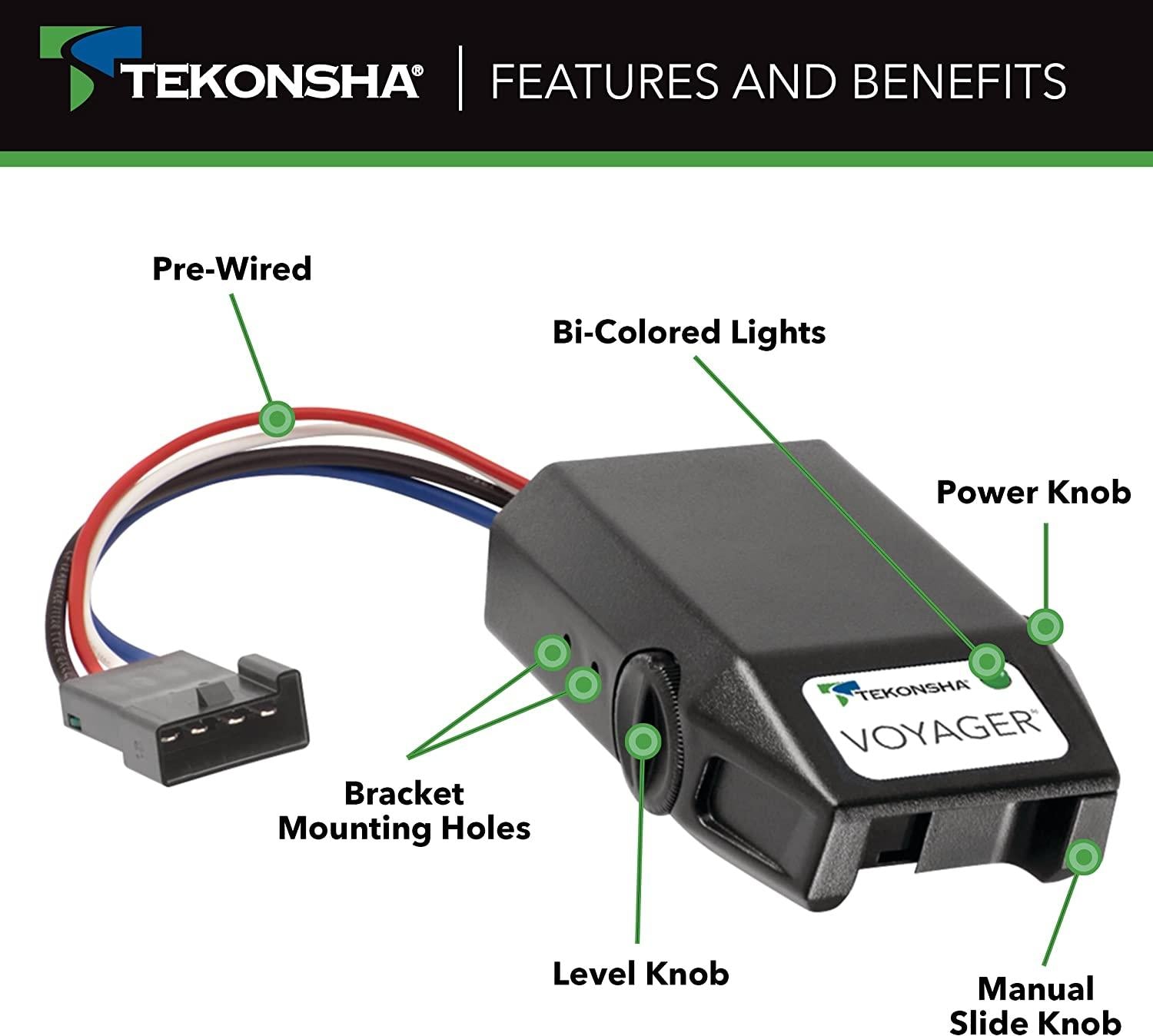 Tekonsha 9030 Voyager Electronic Brake Control , Black