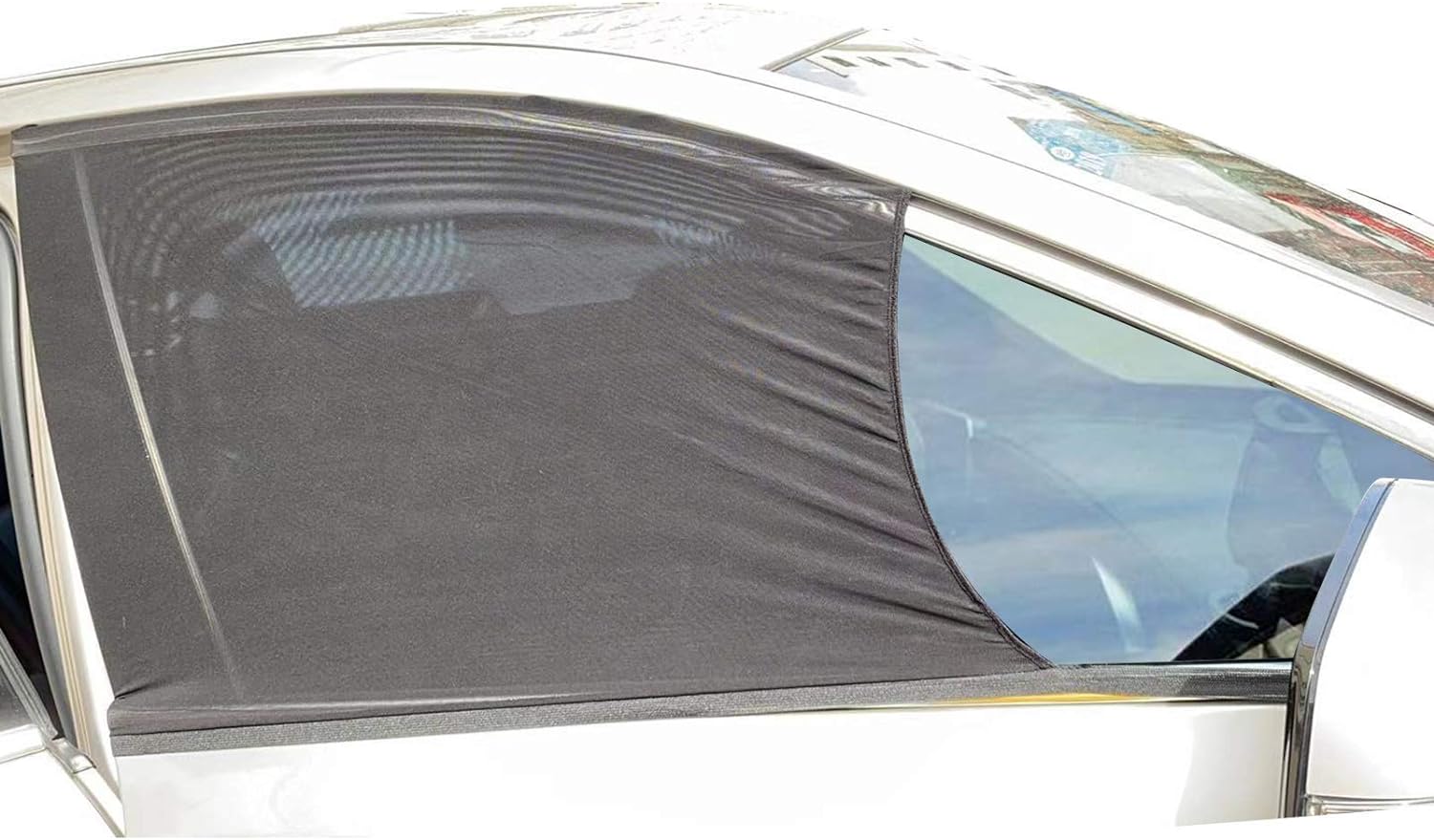 REACHTOP Car Window Shade for Front Window Car Side Window Sun Shades Sunshade Car Window Screen Door Covers Mesh Sleeve (2 Pack)