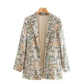 paisley print blazer coat