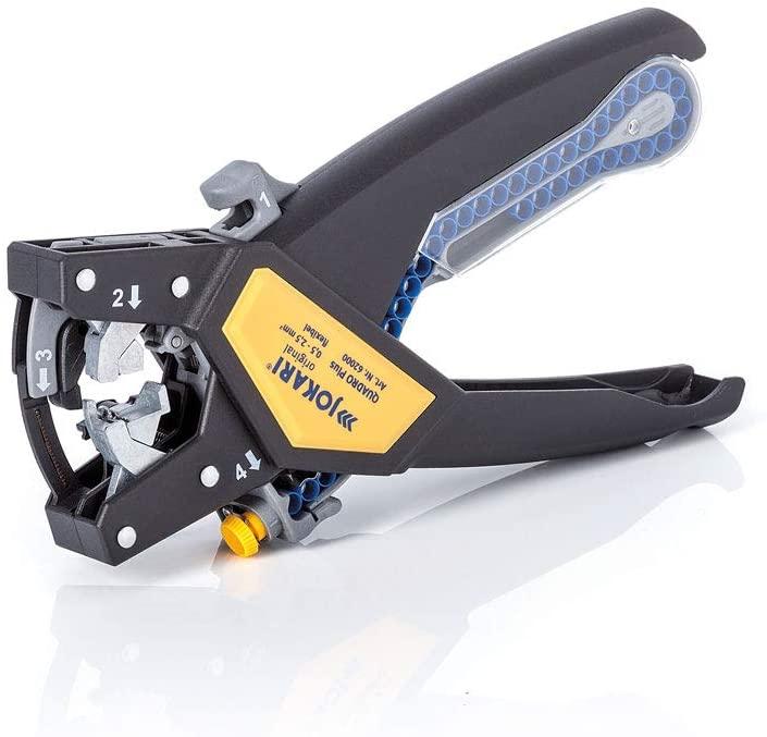 JOKARI QUADRO PLUS Set (Part 62000) Ratcheting Multi-Function Tool for Cutting, Stripping, Twisting & Crimping Wire