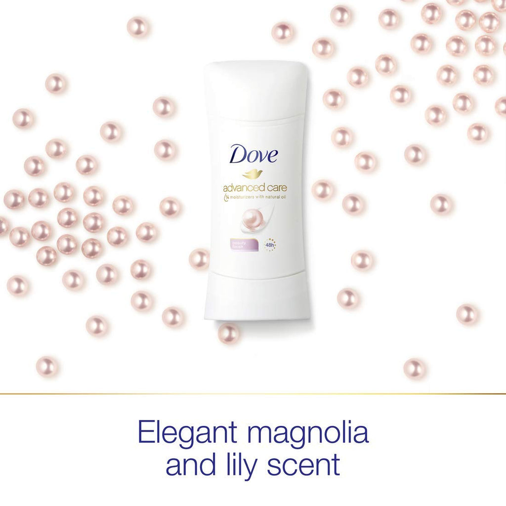 Dove Advanced Care Antiperspirant Deodorant Stick for Women Beauty Finish for 48 Hour Protection And Soft And Comfortable Underarms, 2.6 Ounce (Pack of 4)