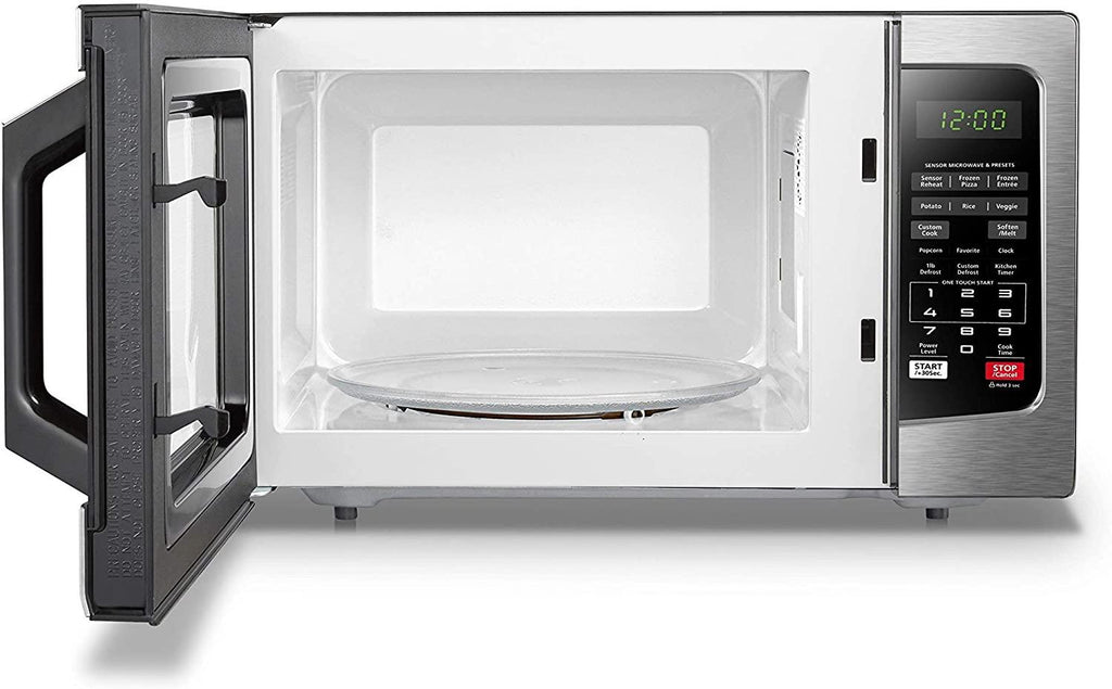Toshiba  EM131A5C-SS Microwave Oven with Smart Sensor, Easy Clean Interior, ECO Mode and Sound On/Off, 1.2 Cu.ft, 1100W,  Steel (Renewed)