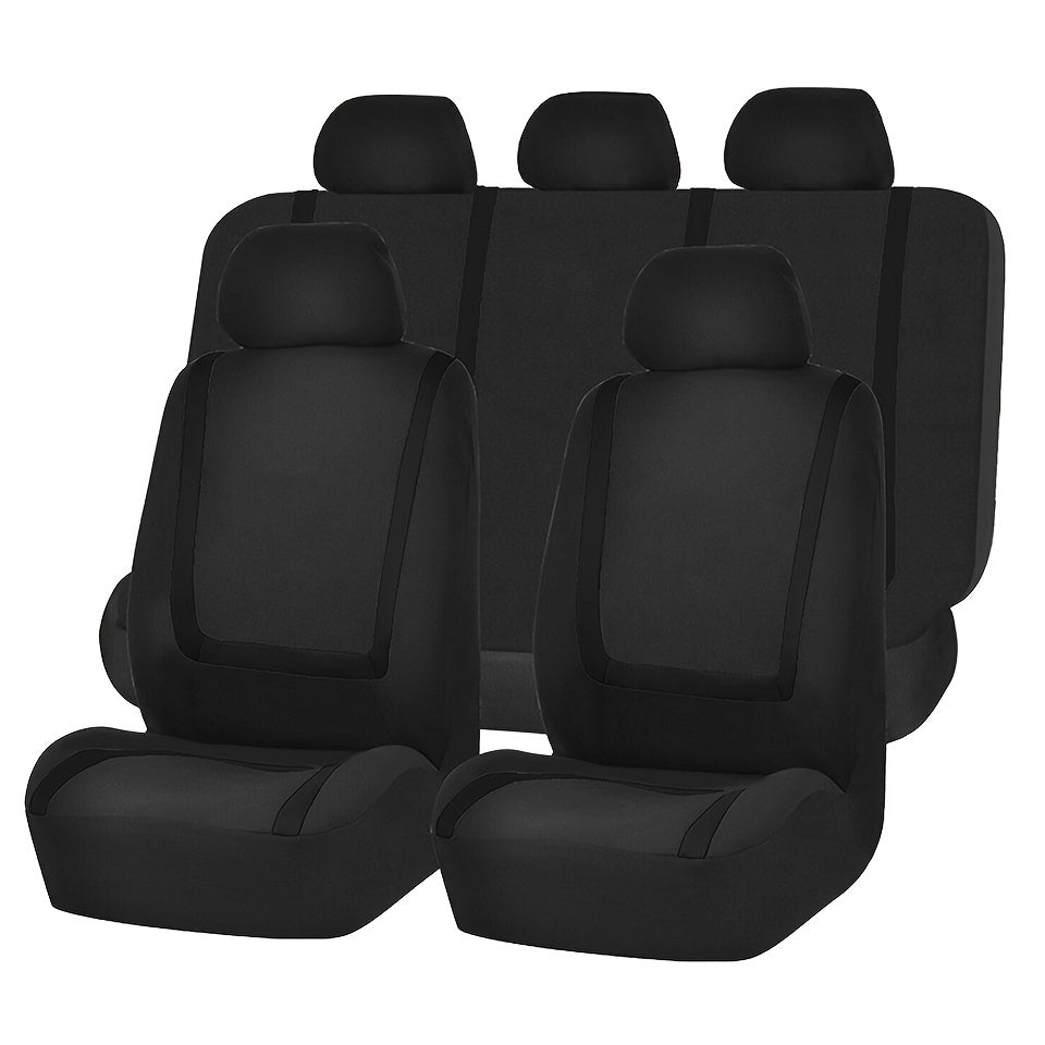 Universal Fit Car Seat Cover Full Set For Front And Rear 9 Pieces Pack Fit Most Cars