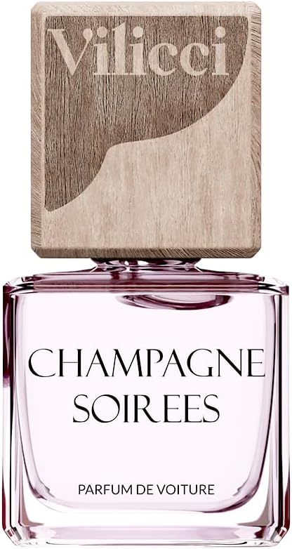 Vilicci Car Air Freshener, Champagne &amp; Soirees Scent, Long Lasting Fragrance for Auto and Home, 1 Bottle of Car Perfume