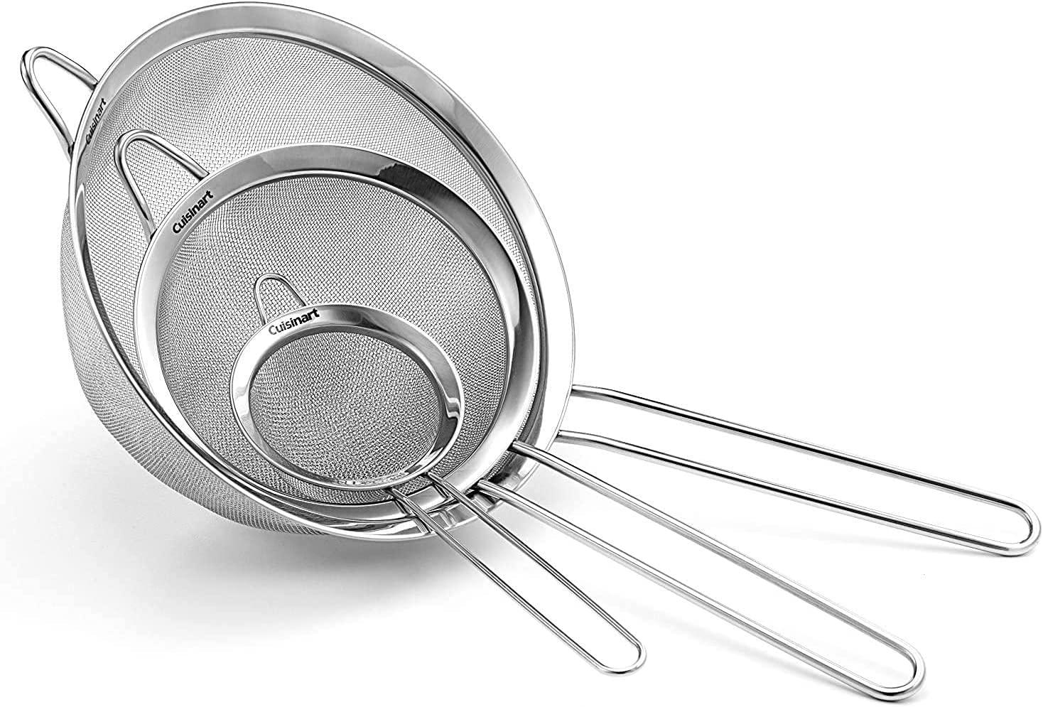 Cuisinart CTG-00-3MS Set of 3 Fine Set of Mesh Strainers, Stainless Steel, Pack of 3