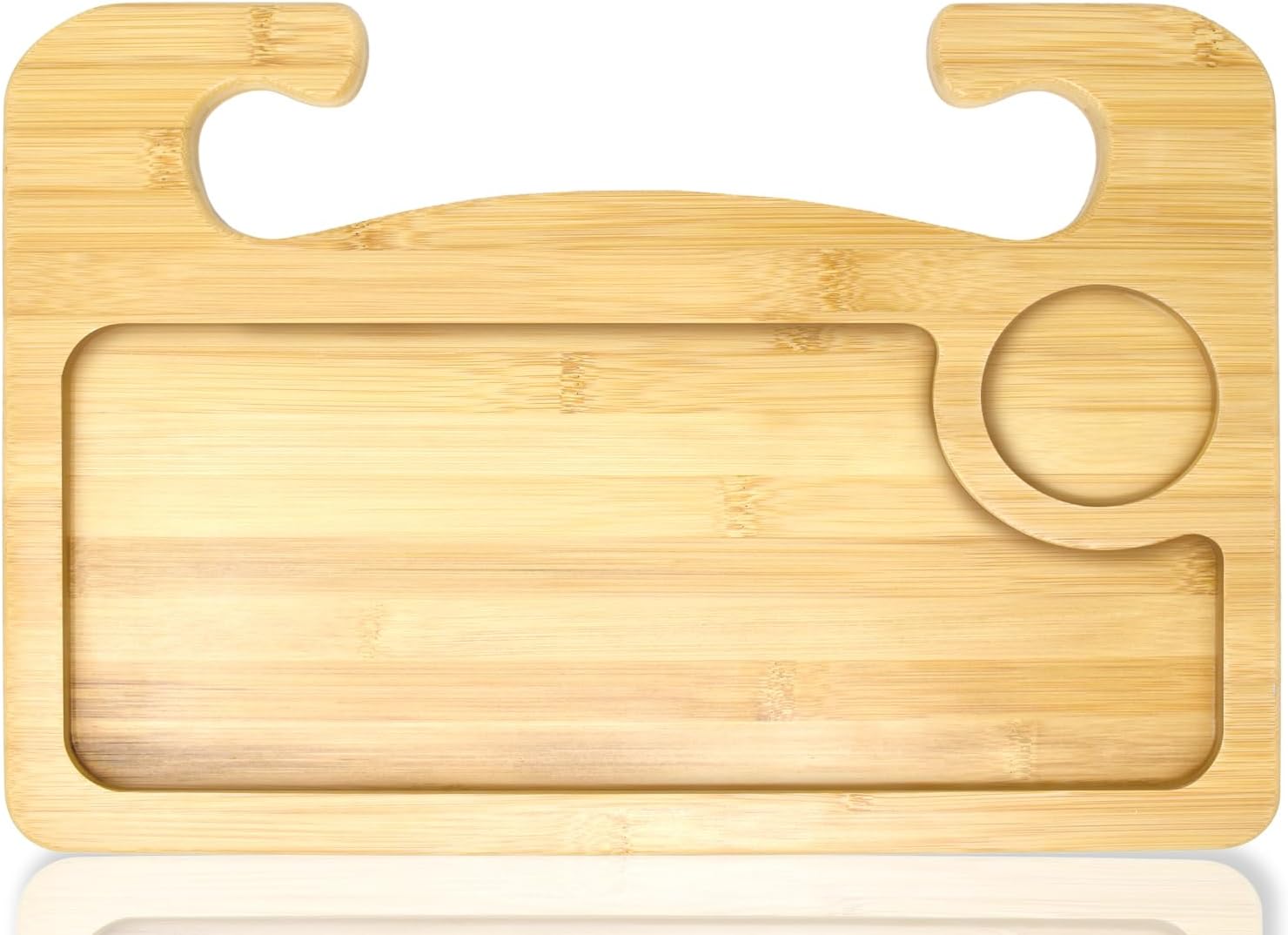 EcoNour 2 in 1 Car Steering Wheel Tray | Car Lap Desk for Convenient Working | Bamboo Trays for Eating | Interior Accessories for Truck Drivers | Lightweight Wooden Tray for Car with Easy Storage