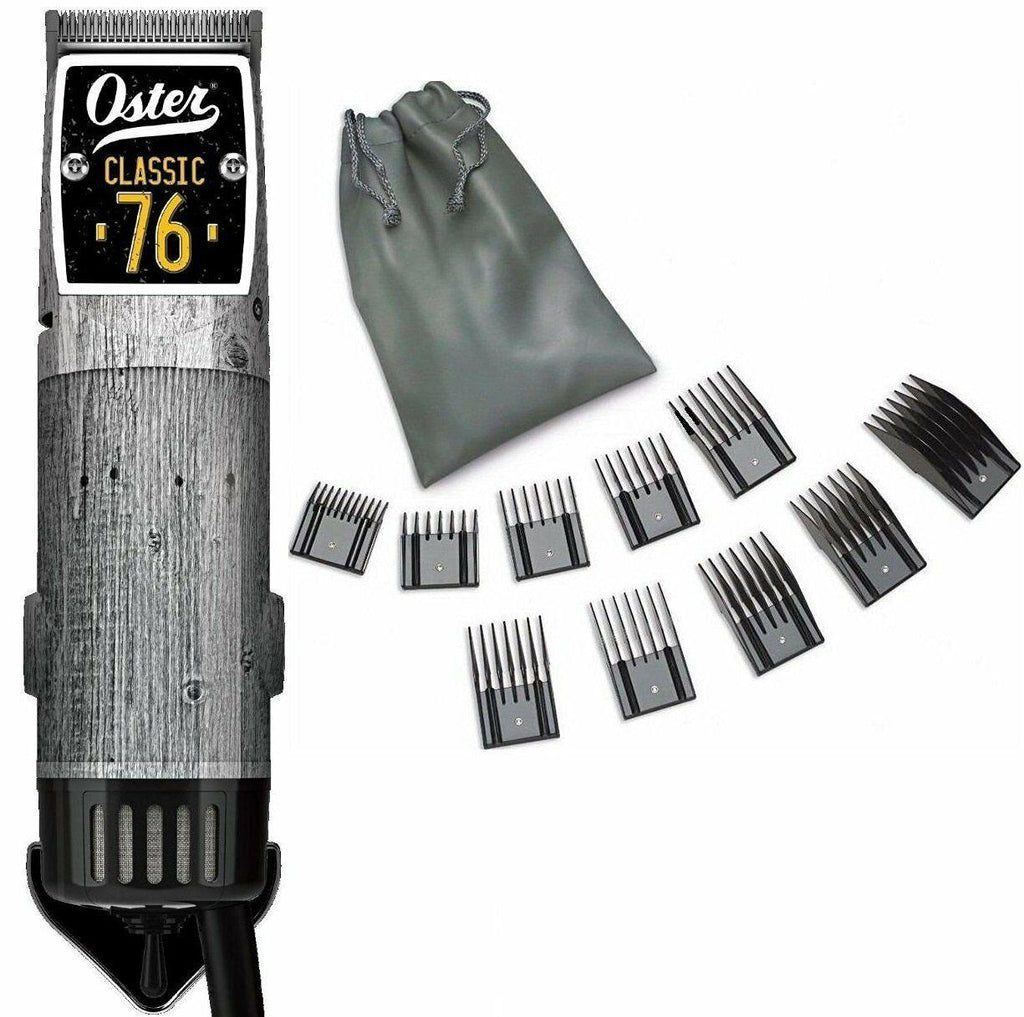 Oster Classic 76 Driftwood Limited Edition Hair Clipper 10 PC Comb Set