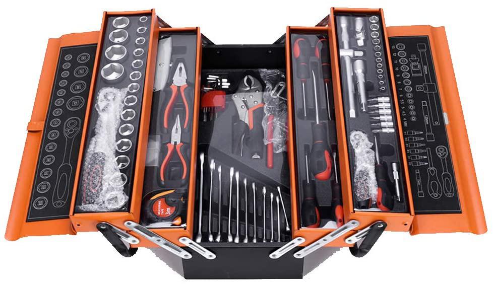 Auto/Home Repair Tool Kit Hand Household Repair Tools Set Set Includes – Socket Set, Wrench (Tool Kit for Home, Office, or Car)