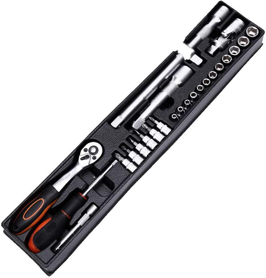 Auto/Home Repair Tool Kit Hand Household Repair Tools Set Set Includes – Socket Set, Wrench (Tool Kit for Home, Office, or Car)