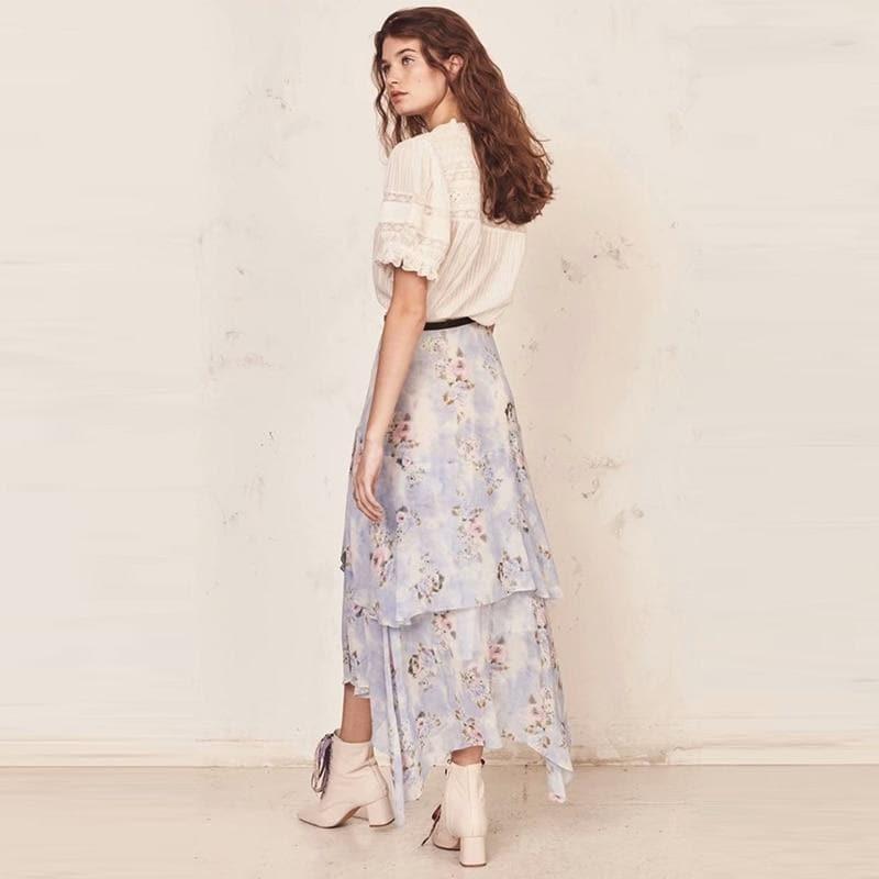 pleated ruffle skirt