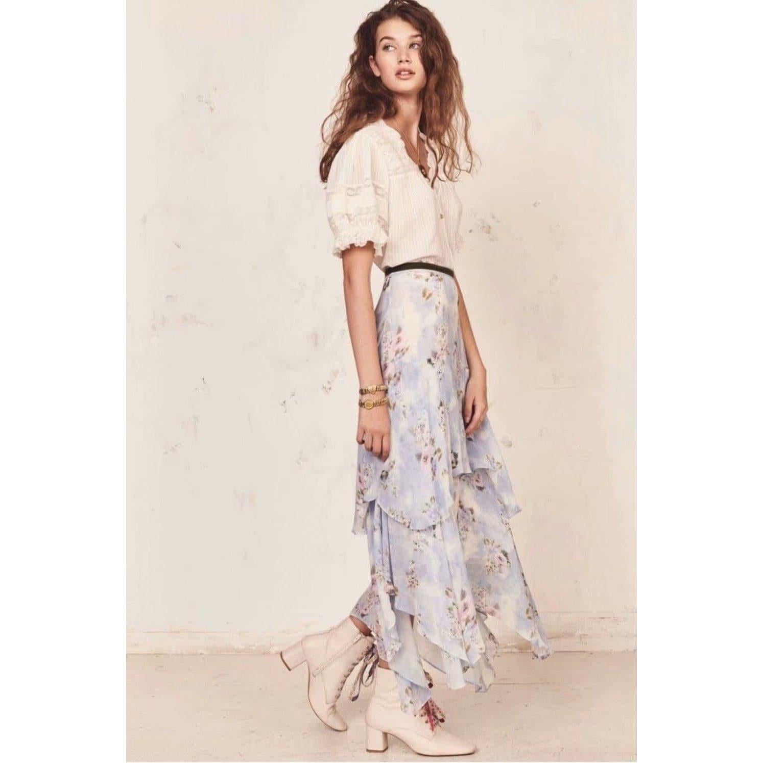 pleated ruffle skirt