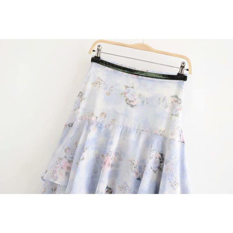 pleated ruffle skirt