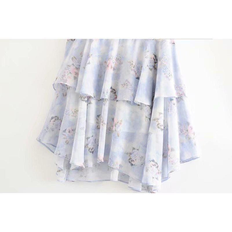 pleated ruffle skirt