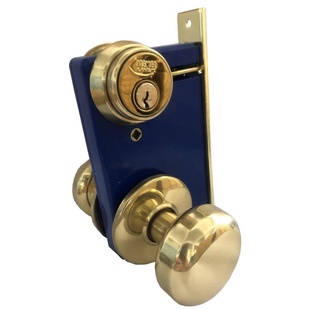 Brass Mortise Entry Gate Right Hand Door Lock Set with 2.5 in. Backset and 2 SC1 Keys