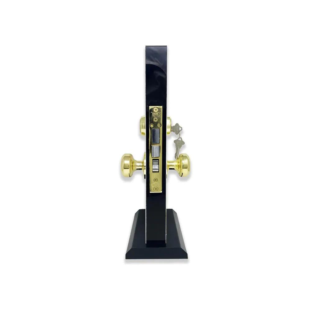 Brass Mortise Entry Gate Right Hand Door Lock Set with 2.5 in. Backset and 2 SC1 Keys