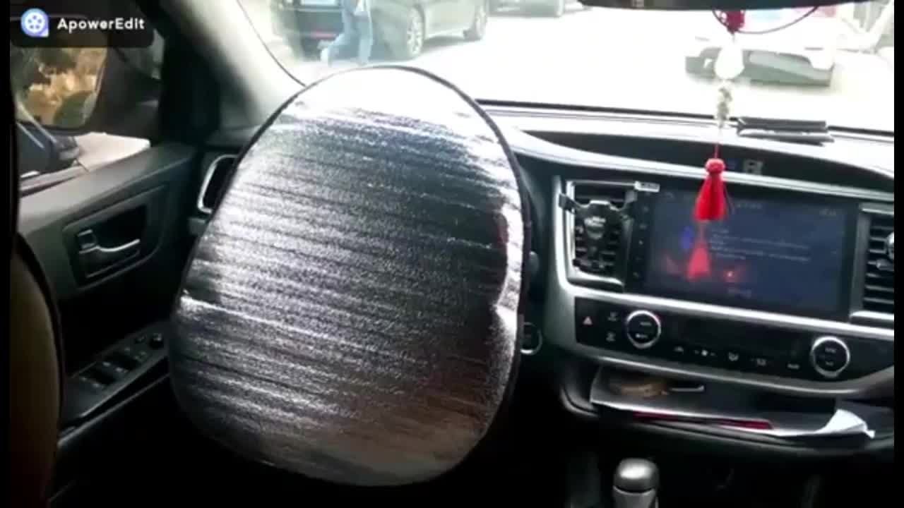 Keep Your Car Cool &amp; Protected - Steering Wheel Sun Shade Cover Fits All SUVs, Trucks &amp; Cars
