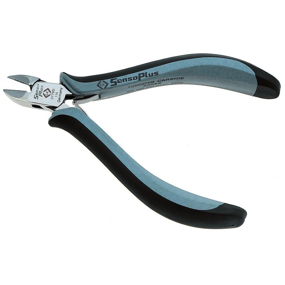 C.K. TOOLS T3779D 115 Mini Bevel, Oval Head ESD Tungsten Carbide Side Cutter