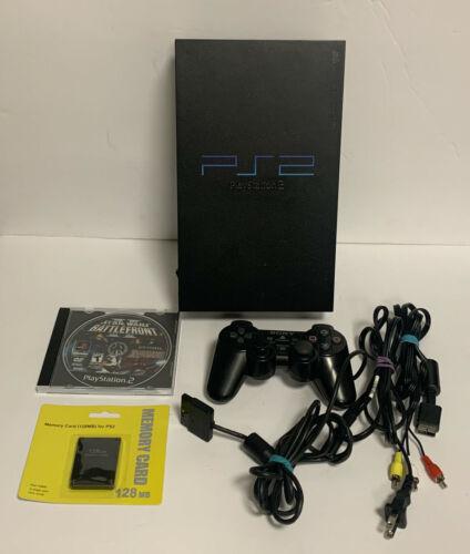 Sony PLAYSTATION 2 SCPH-30001 Video Gioco Console Joystick Memoria Battlefront 2