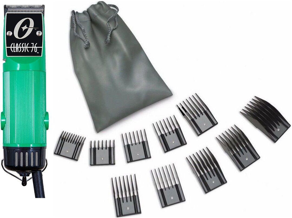 Oster Classic 76 Green Color Limited Edition Hair Clipper 10 PC Comb Set