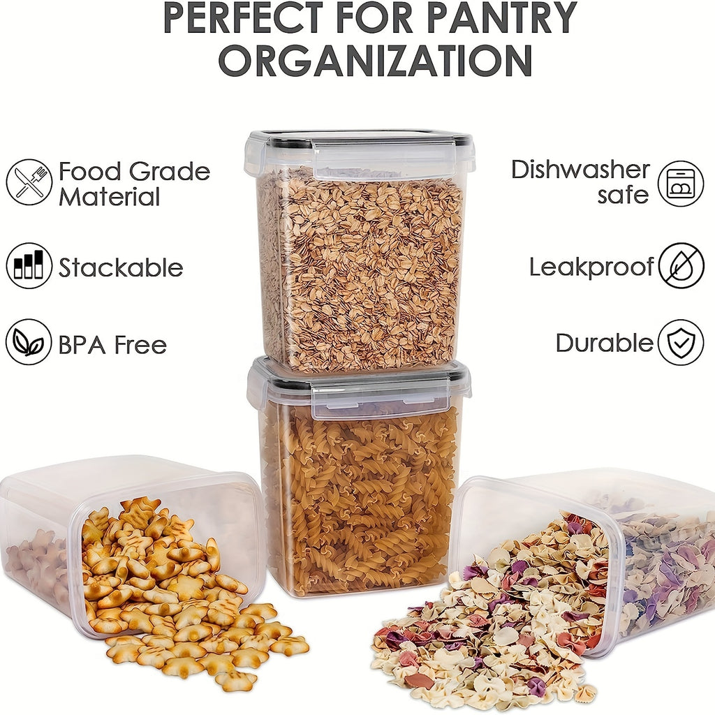 24pcs Airtight Food StoraContainers With Lids, BPA Kitchen StoraContainers For Dry Food, Flour And Sugar, With Lables &amp; Marker Pen