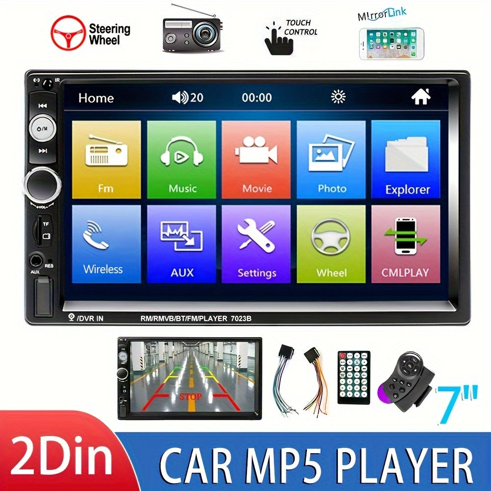 Car Multimedia Player 1080P High Resolution FM Audio Support Mirror Link Backup Camera Support Remote Control AUX Audio For IOS/Android