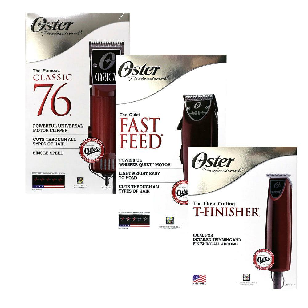 Oster Deluxe Fast Feed Classic 76 Hair Clipper and T-finisher Trimmer Barber