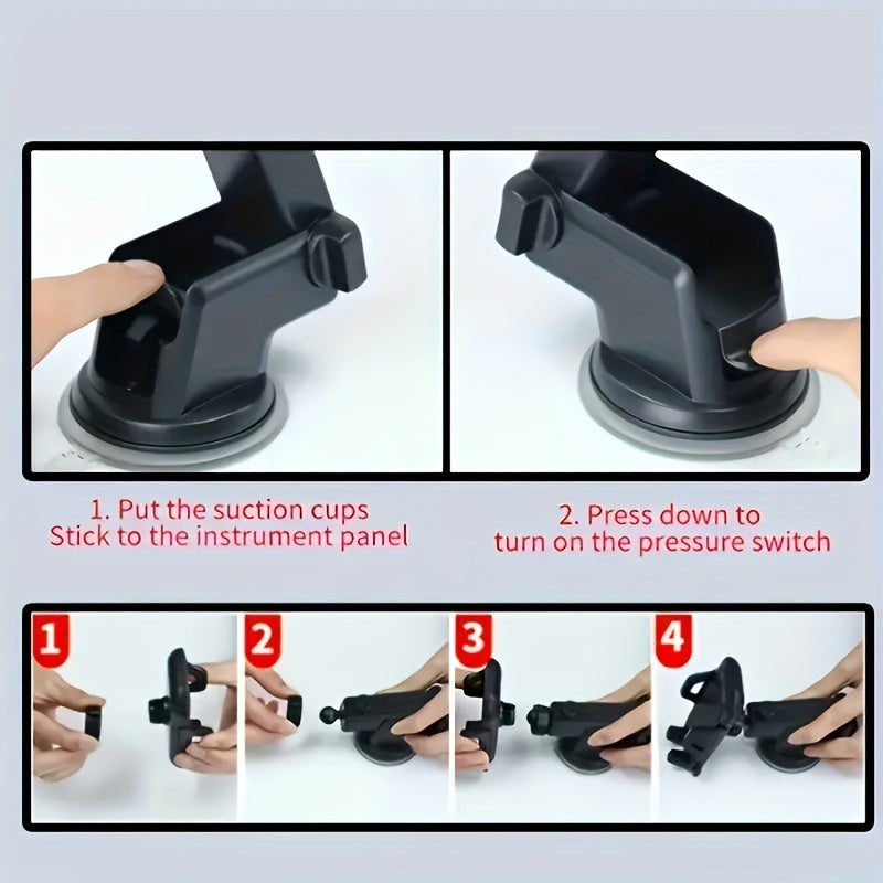 Car Suction Cup Navigation Bracket Telescopic Rod Universal Mobile Phone Bracket