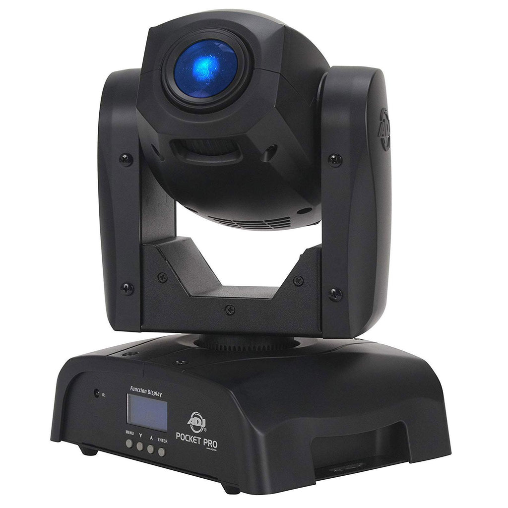 ADJ POCKET PRO 25W Mini Spot Moving Light w/ 7 Colors & Fog Machine & Fog Fluid