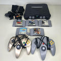 64 Console with 2 Controllers and 5 Games NASCAR Madden 64 NBA *Read*