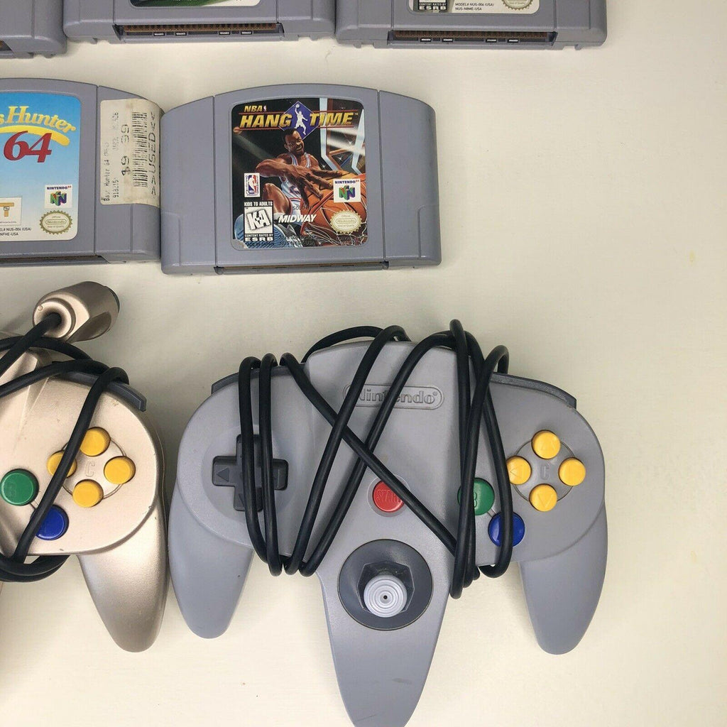 64 Console with 2 Controllers and 5 Games NASCAR Madden 64 NBA *Read*