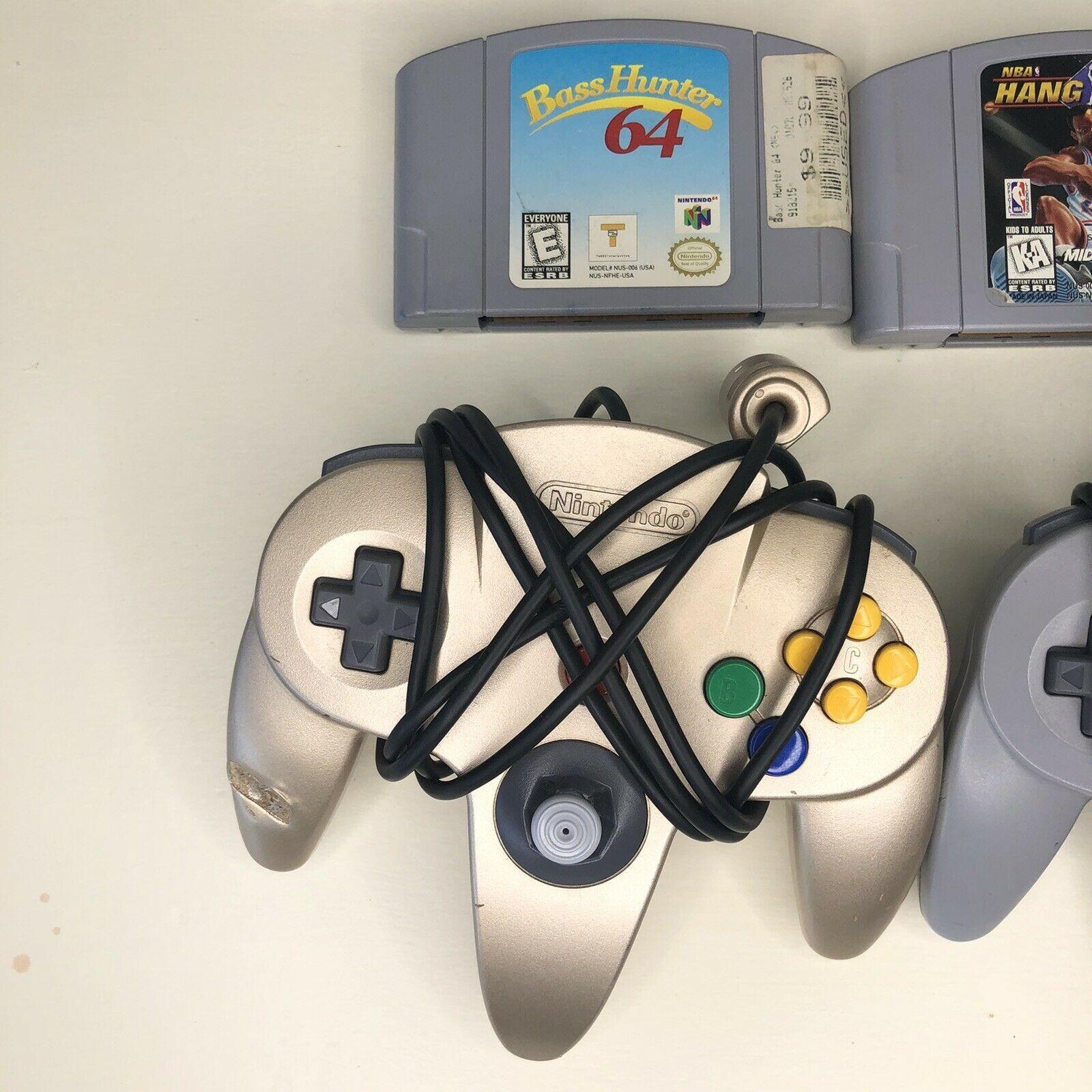 64 Console with 2 Controllers and 5 Games NASCAR Madden 64 NBA *Read*