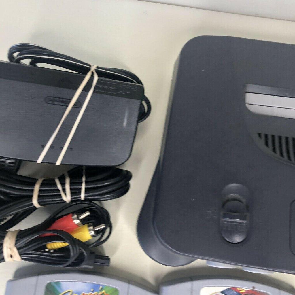 64 Console with 2 Controllers and 5 Games NASCAR Madden 64 NBA *Read*