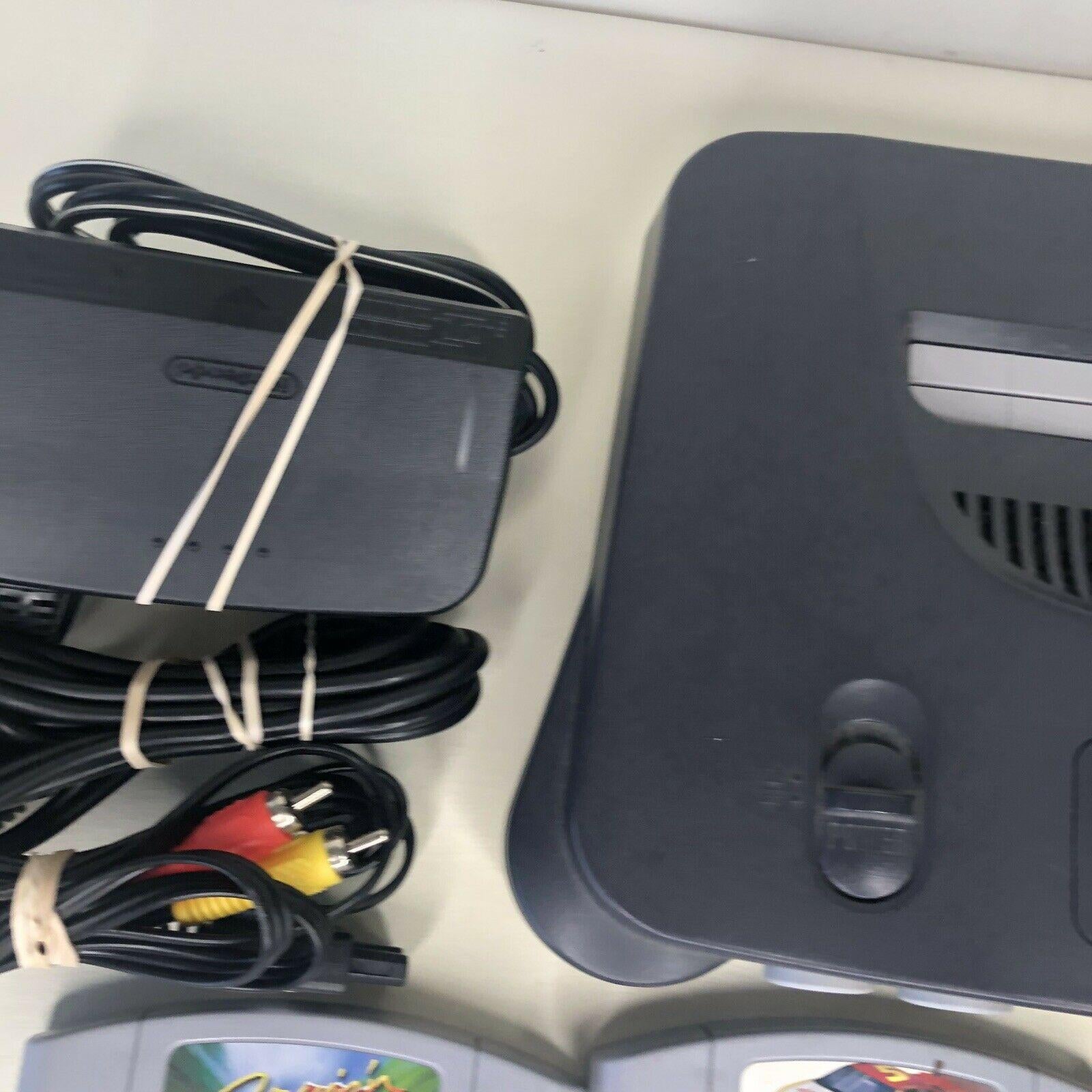 64 Console with 2 Controllers and 5 Games NASCAR Madden 64 NBA *Read*