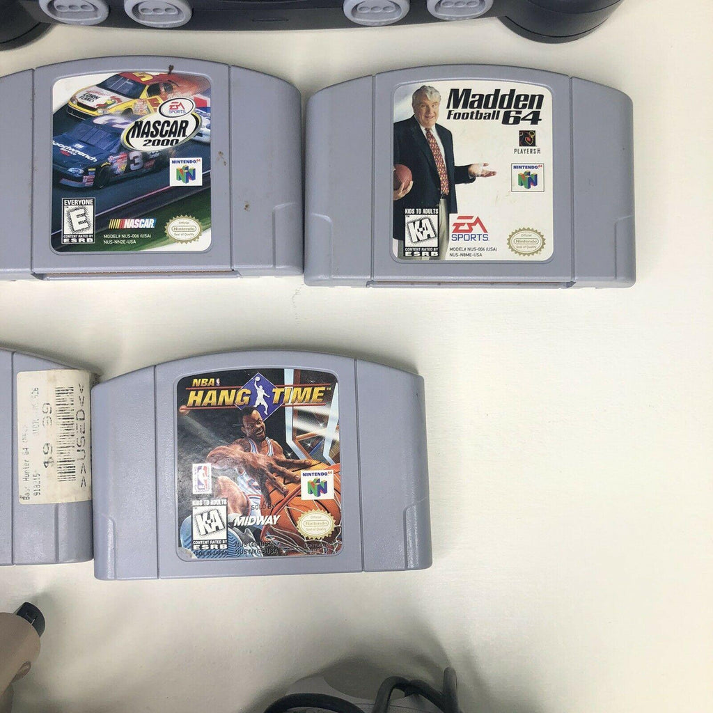 64 Console with 2 Controllers and 5 Games NASCAR Madden 64 NBA *Read*