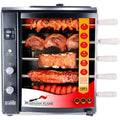 BRAZILIAN FLAME Portable Propane Gas Rotisserie BBQ Grill Single Burner Black