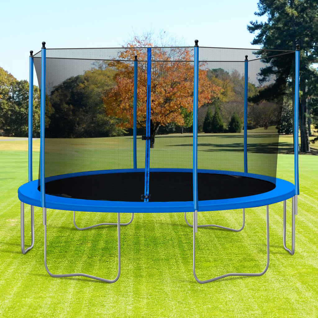 13FT Trampoline, Outdoor Trampoline for Kids Adults, 2021 Upgraded Heavy Duty Round Trampoline with Enclosure Net, Spring Cover Padding &amp; Ladder, Home Trampoline for Graden Patio Backyard, S1295