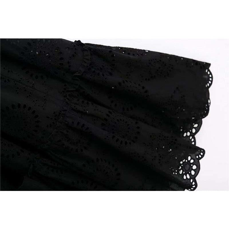 fashion embroidery midi dress