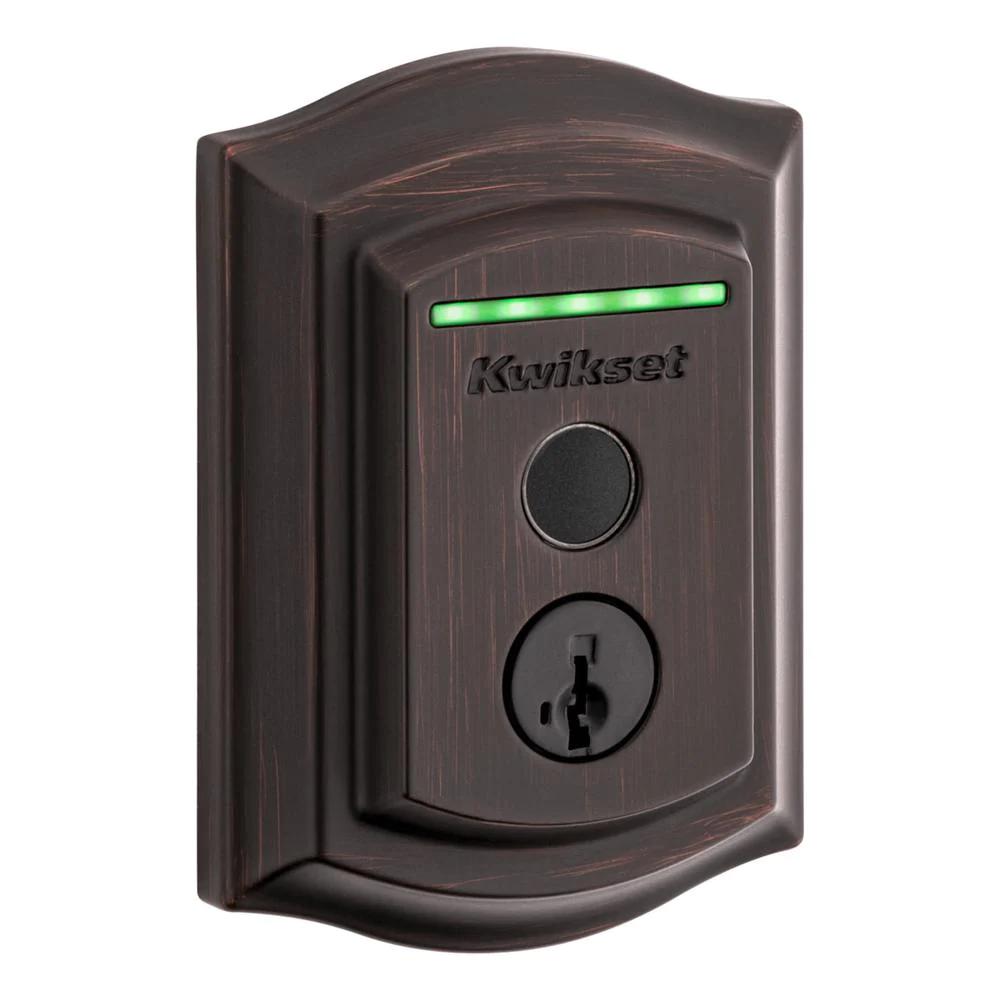 Halo Touch Venetian Bronze Traditional Fingerprint Wi-Fi Electronic Smart Lock Deadbolt Featuring SmartKey Security