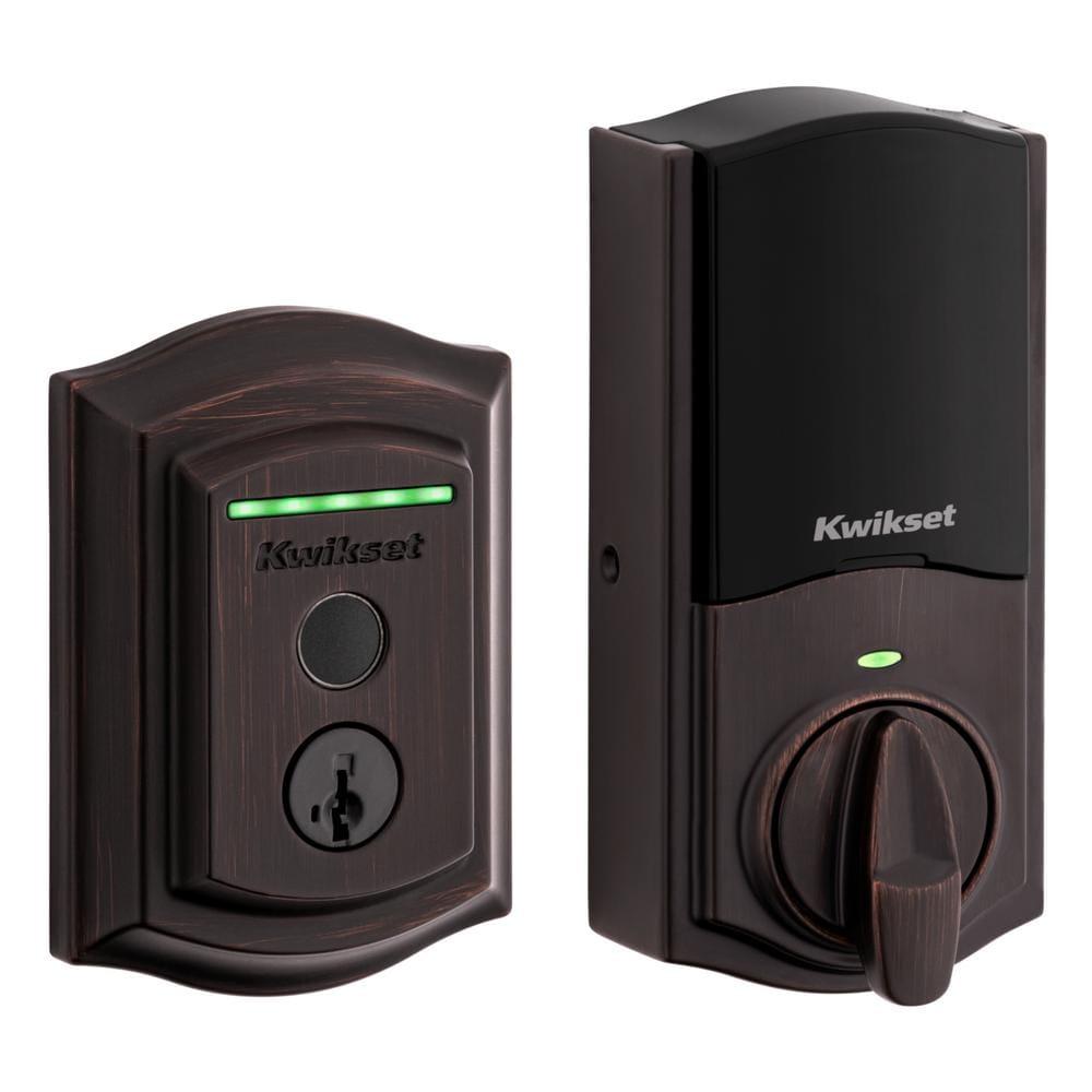 Halo Touch Venetian Bronze Traditional Fingerprint Wi-Fi Electronic Smart Lock Deadbolt Featuring SmartKey Security