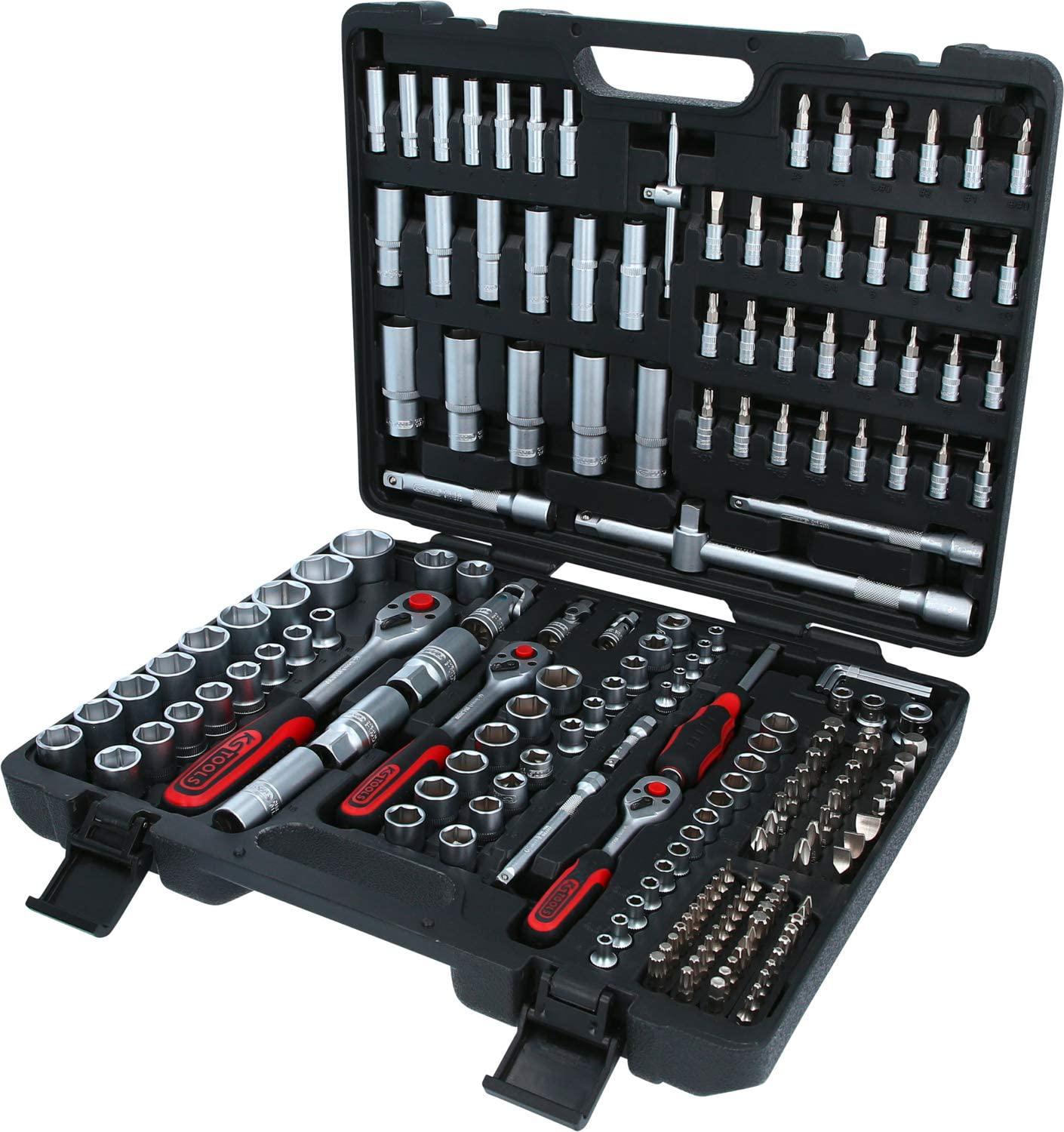 KS TOOLS 917.0795 Socket Set, 195 pcs incl. fine gearing reversible ratchet 1/4" + 3/8" + 1/2"